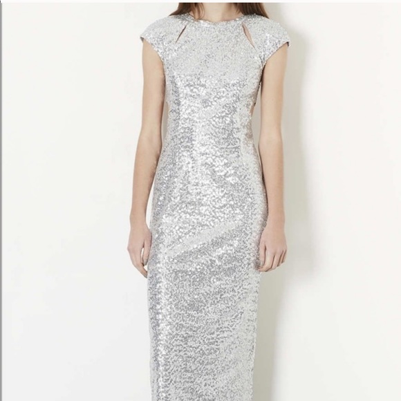 Topshop Dresses & Skirts - Topshop Silver Sequin Gown